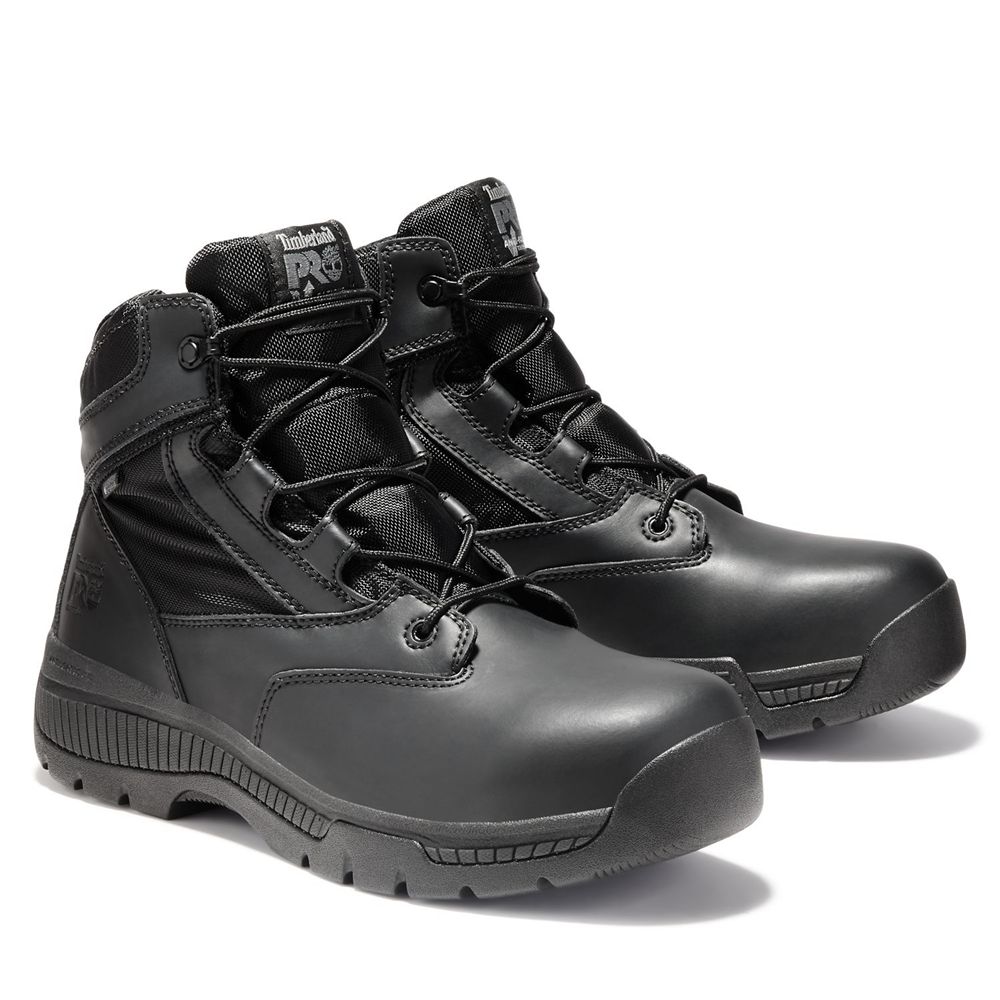 Botas Pro Timberland Hombre Pro Valor™ Duty 6\" Soft Toe Negras - Chile MFE-236408